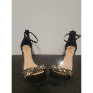 Jewel Badgley Mischka Yesia Black Satin With Crystals Size 8
